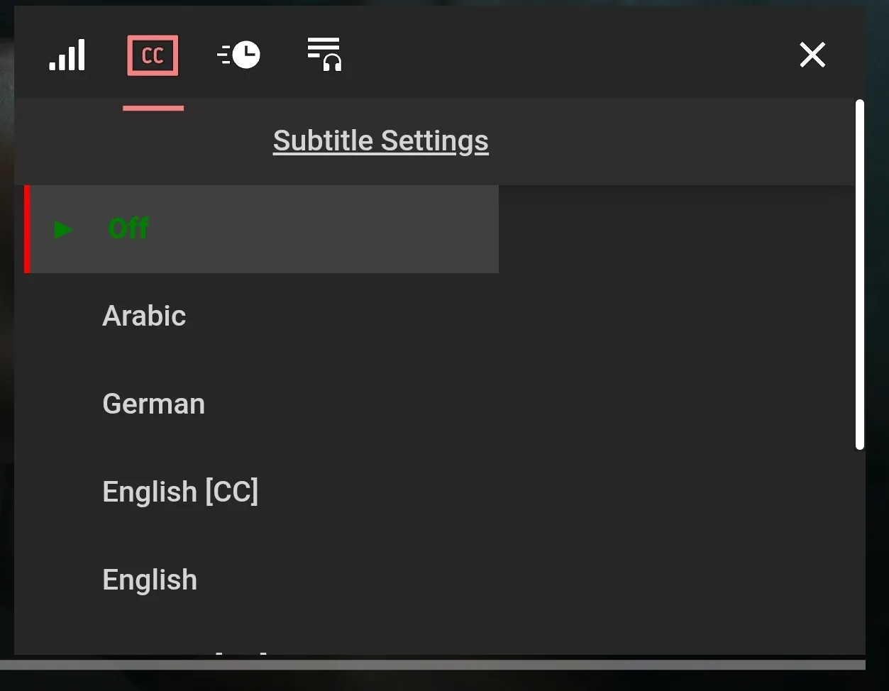 Subtitles and Audio Tracks